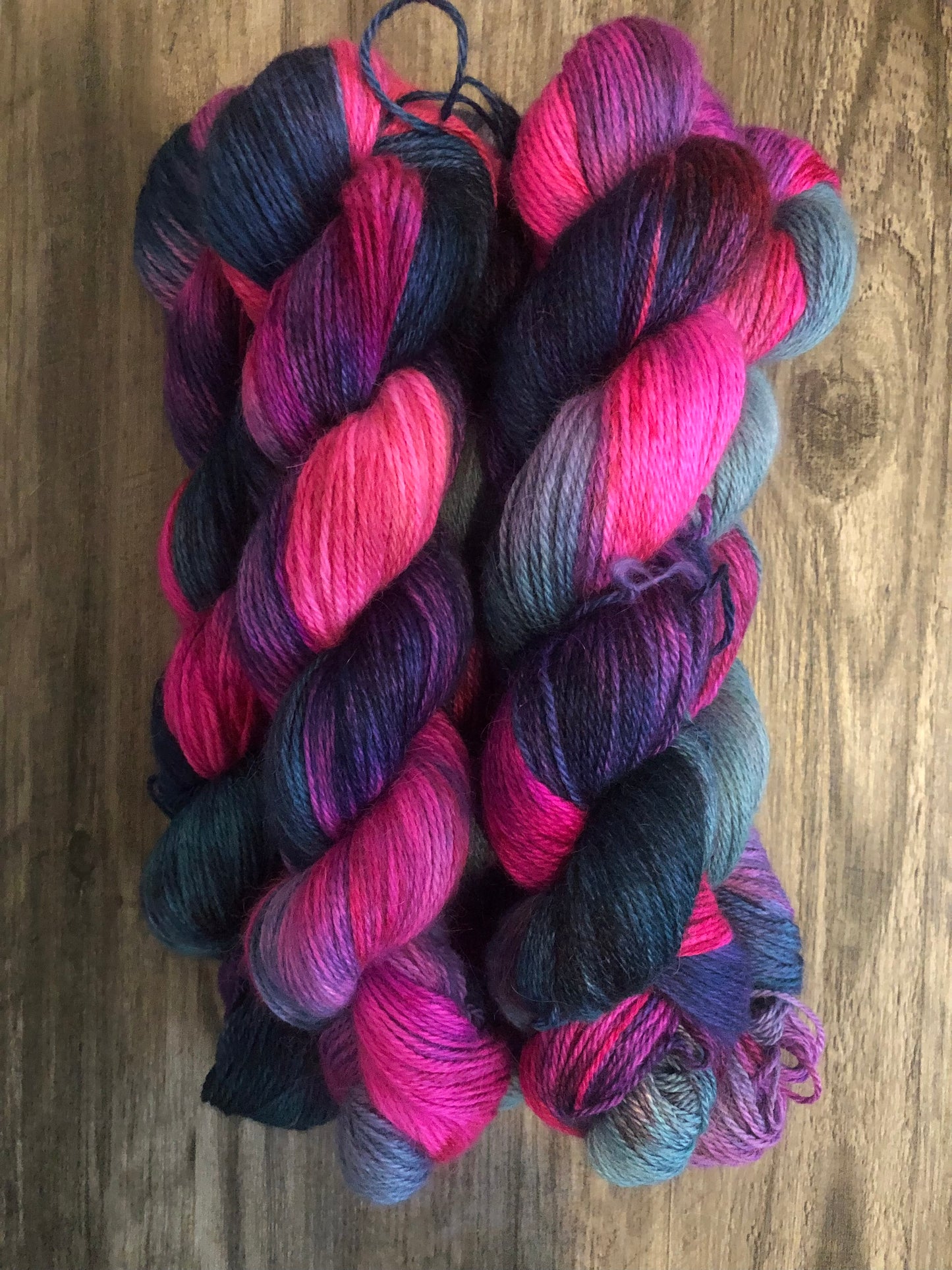 Sale!!  2023 June Mystery Yarn - Show Off - (blue light reactive)ready to ship alpaca sport weight.